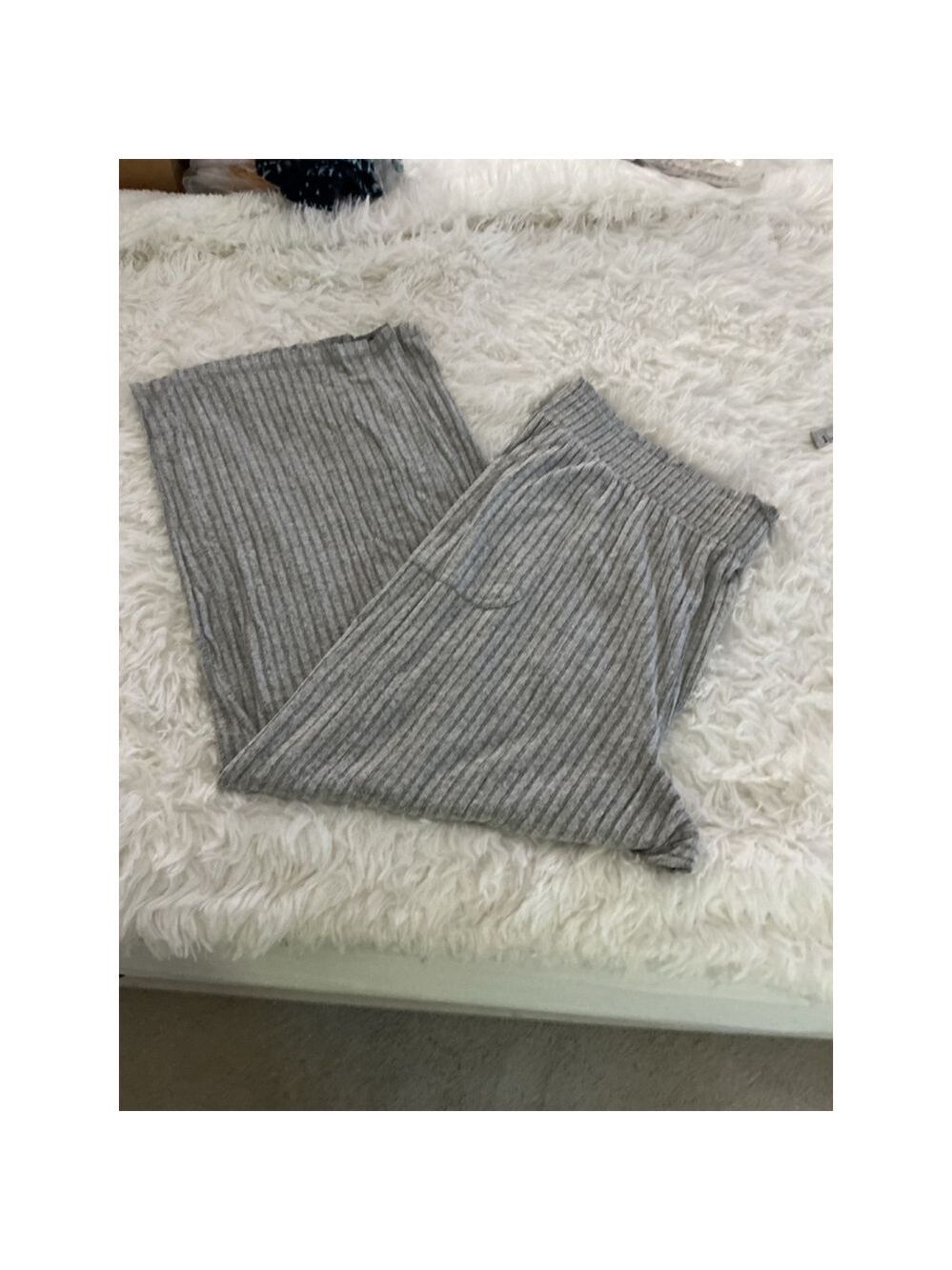 SO Women's Plus Gray Wide Leg High Rise Hacci Flare Pants Womans Size 3X